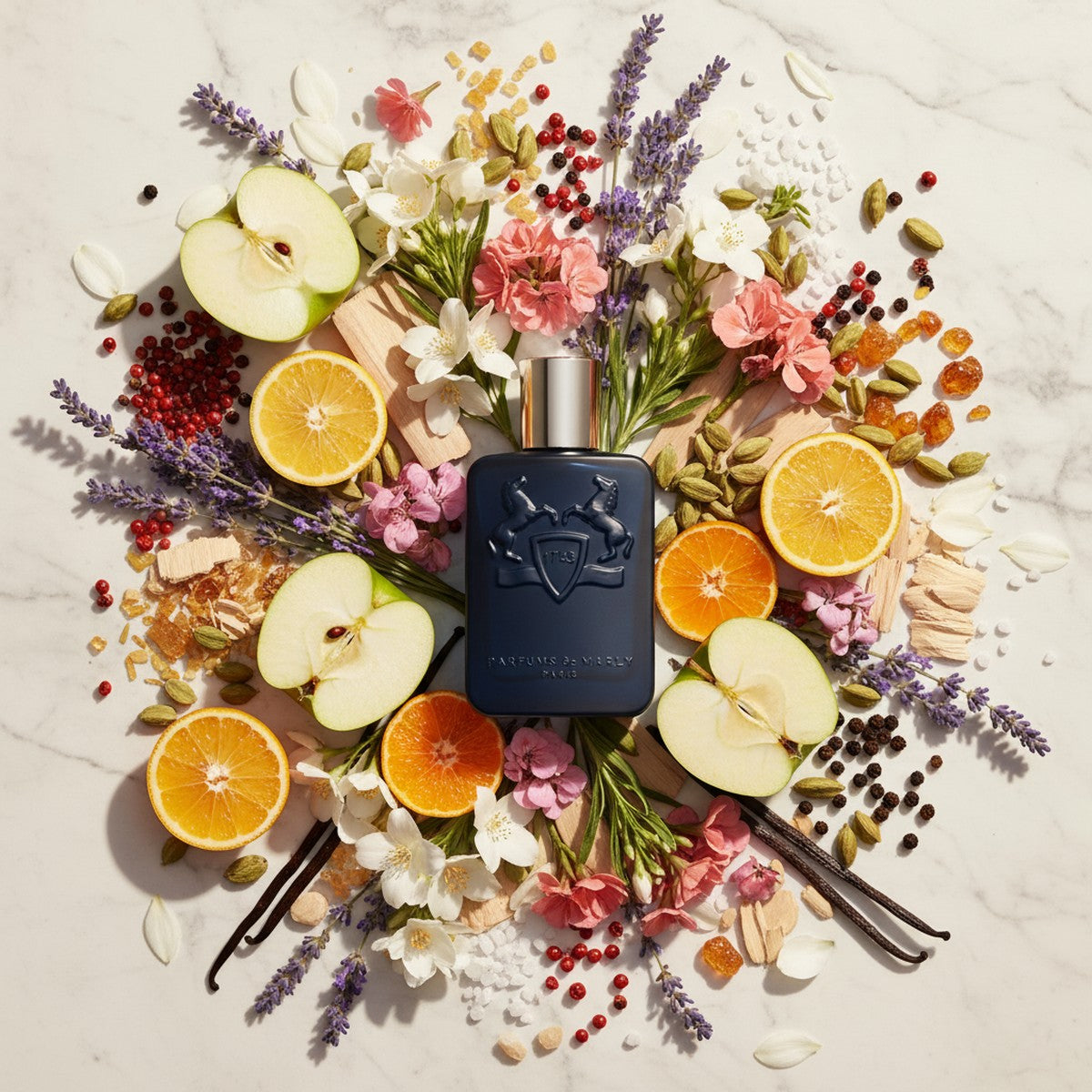 Parfums De Marly Layton - Ingredient Flatlay
