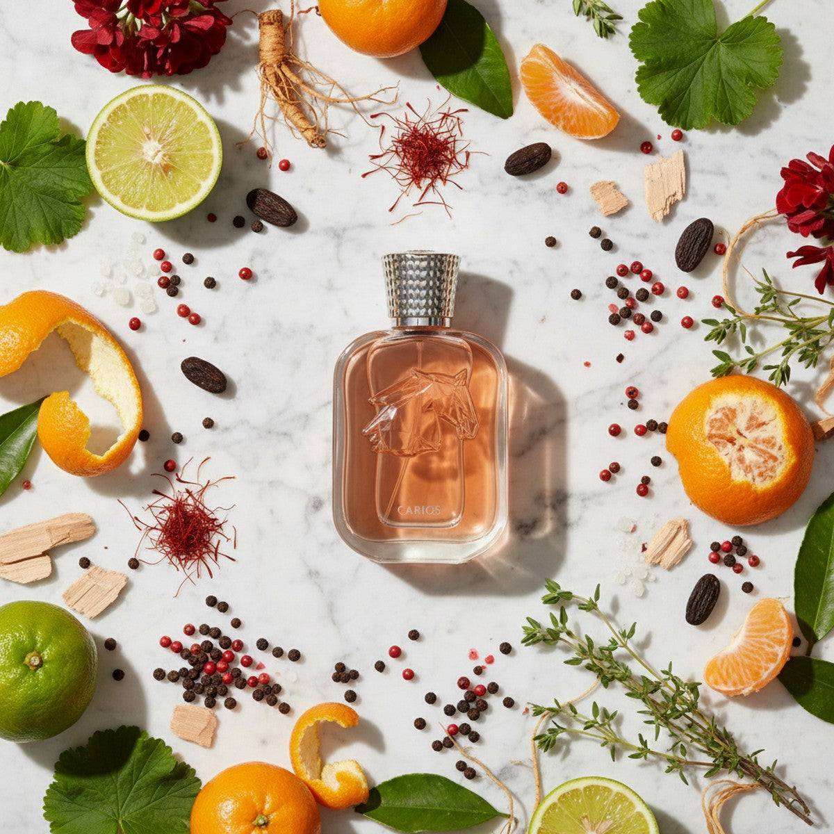 Carios ingredient flatlay