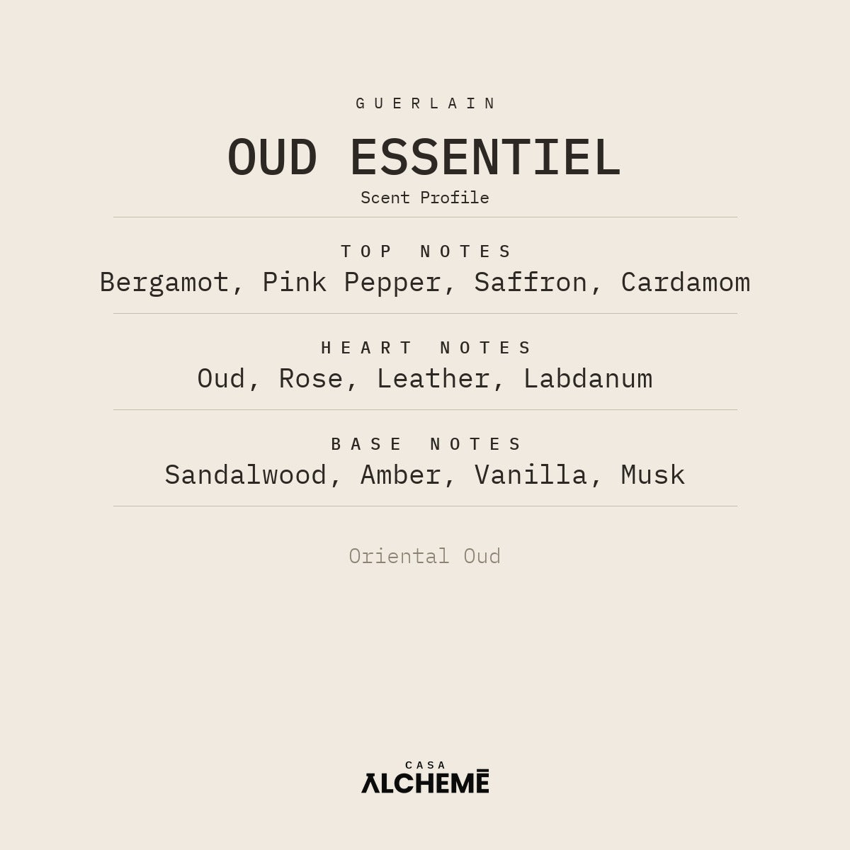 Les Absolus d'Orient Oud Essentiel