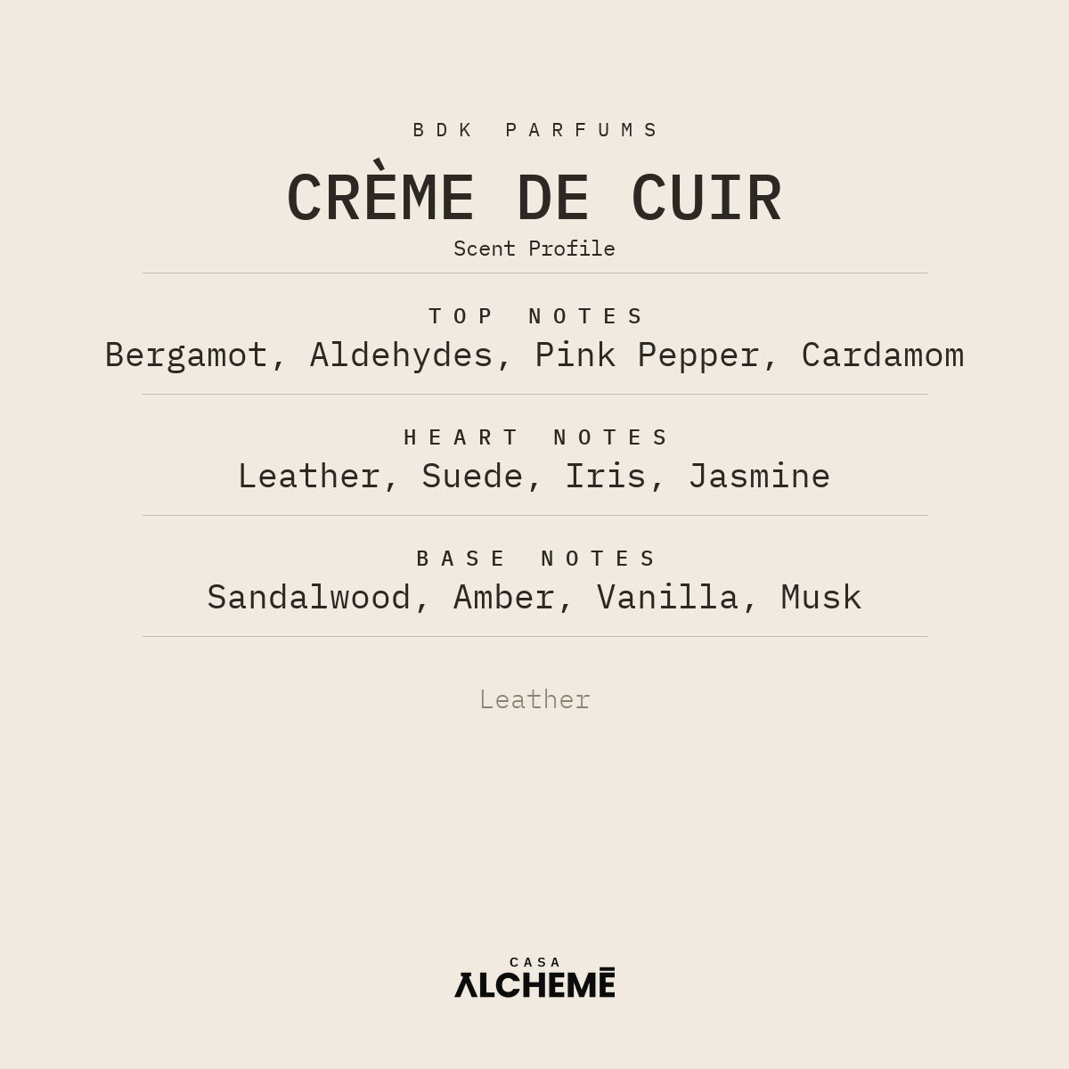 Crème de Cuir