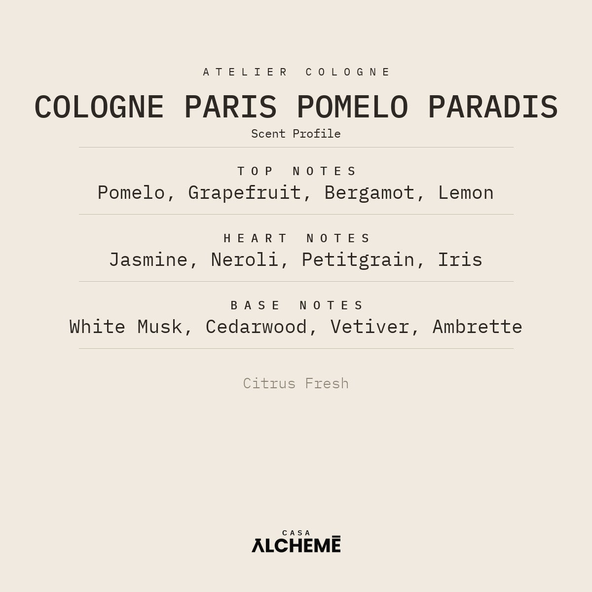 Cologne Paris Pomelo Paradis